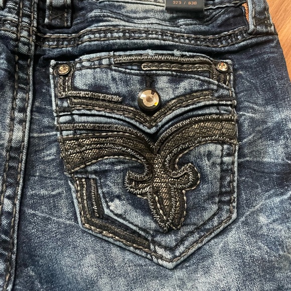 Rock Revival Collector’s Edition Mid Rise Carmine Skinny Jeans Sz 27 - Picture 4 of 11